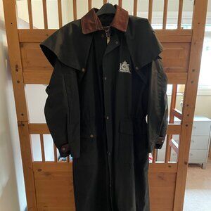 Australian Outback Collection Oilskin Black Duster Jacket